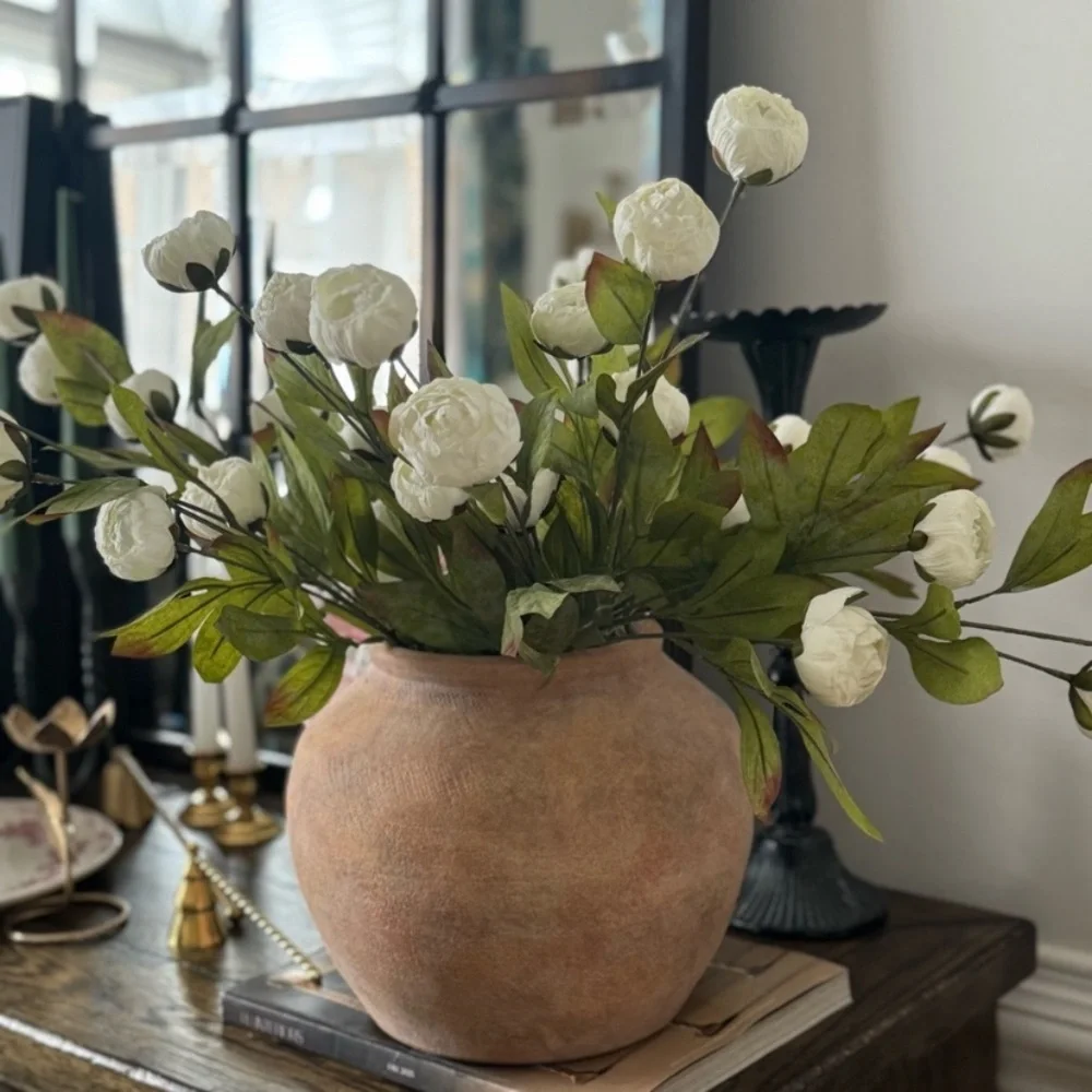 New Set of 5 Ashland by Michael’s 28” Cream Peony Stems